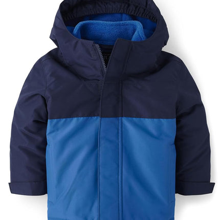 The Children's Place Blouson d'hiver épais 3 en 1 pour bébés garçons et tout-petants, coquille résistante au vent et à l'eau, intérieur en polaire, Tidal, 18-24 mois