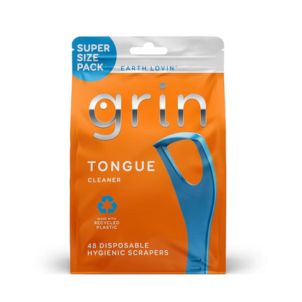 GRIN Tongue Cleaner, 48 Count, Disposable Tongue C