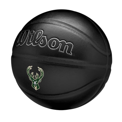 Wilson NBA Team Premiere Basketball, Milwaukee Bucks, Black, Size 7