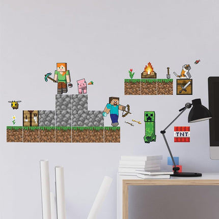 RoomMates Minecraft Blocks Build Your Own Wall Decals, RMK5581SCS