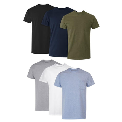 Hanes Men's Pocket Undershirt Pack, Cotton Crew Ne