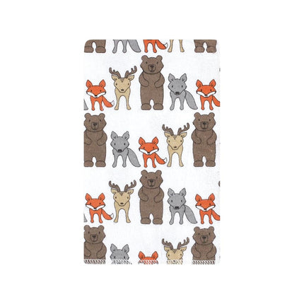 Bavoirs en flanelle de coton unisexe pour bébé Hudson Baby, lot de 10, motif Forêt sauvage, taille unique