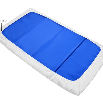 American Baby Company 100% Cotton Percale Fitted with Elastic Corners Day Care Mat Sheet, White, 24 x 48 x 4, for Boys and Girls