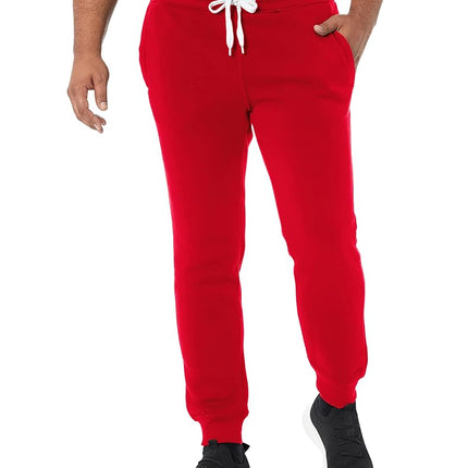 Southpole Men's 1570 Basic Active Fleece Jogger Sweatpants, Red, Medium