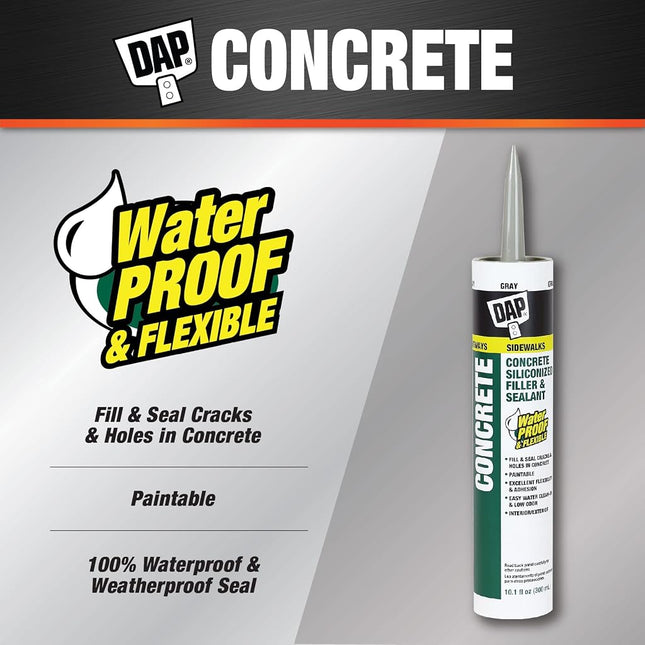 Latex Concrete Sealant, 10.1 oz, Gray