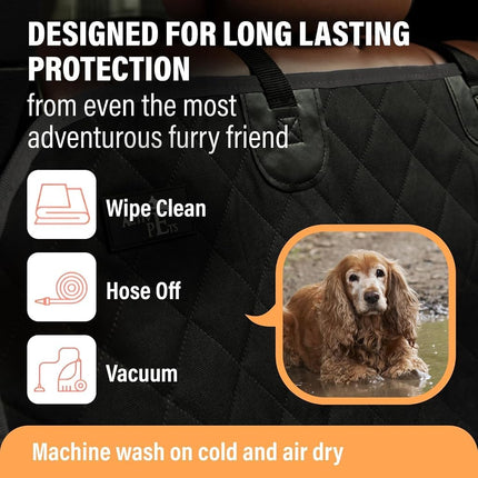 Active Pets Hammock Dog Back Seat Cover, Waterproof, Scratchproof, Nonslip Car/Truck/SUV Back Seat Protector