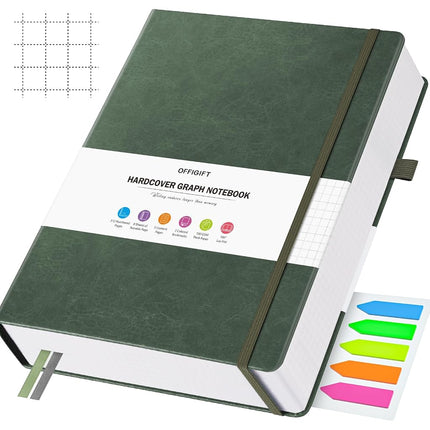 Graph Paper Notebook, 312 Numbered Pages, Squared 