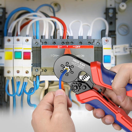 Ferrule Crimping Tool Kit, Preciva Upgrade Double & Single Ferrules Connectors of 1500PCS, Hexagonal Sawtooth Self-Adjustable Ratchet AWG23-10 (0.25-6mm²) Wire Terminals Crimper Kit