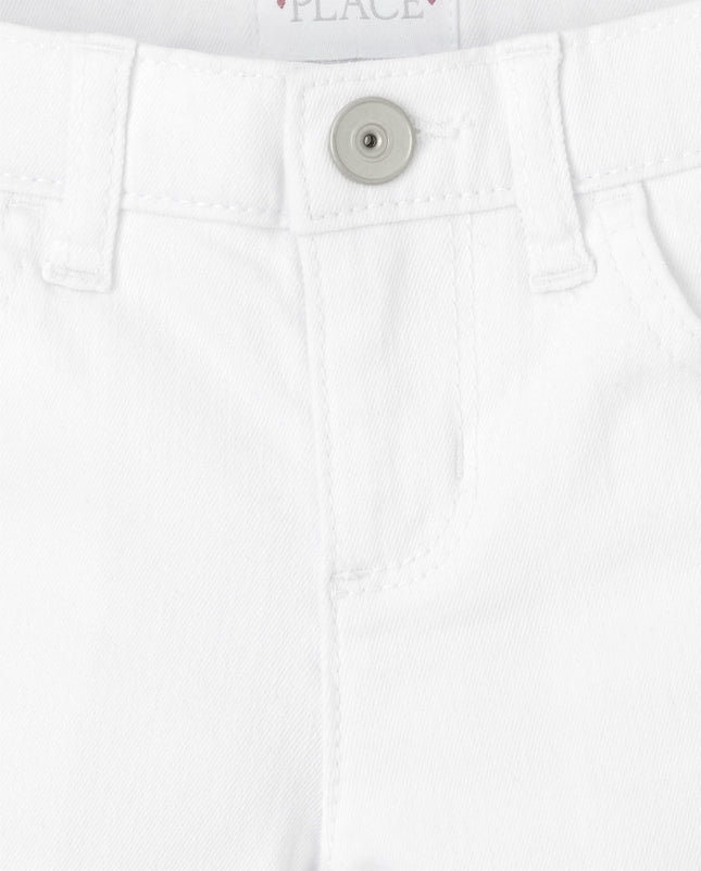 Short en jean skimmer The Children's Place pour fille, blanc, taille 12