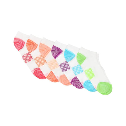Hanes Femme, Chaussettes Légères Respirantes, Super Invisibles, Lot de 6 Décontractées, Blanc Assorti, 7-11 UK (Lot de 6)