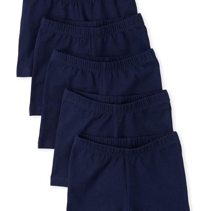 Short básico para niña de The Children's Place, paquete de 5 unidades, Tidal, XXL