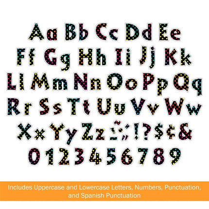 Barker Creek Letter Pop-Outs, 4" Over The Rainbow, Multicolor Designer Letters for Bulletin Boards, Breakrooms, Reception Areas, Signs, Displays, and More! 4", 255 Characters per Set (1712)