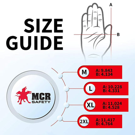 MCR Safety Ninja® Ice Hi-Visibility 15 Gauge Nylon Insulated Cold Weather Gloves, Acrylic Terry Inner, 3/4 HPT Coating, Yellow, 2X-Large, 1-Pair