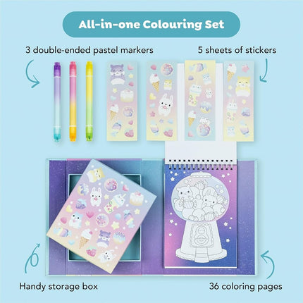 Tiger Tribe Kawaii Cafe Pastel Colouring Set & Drawing Set