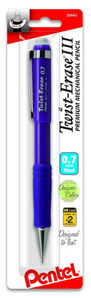 Pentel Twist-Erase III Mechanical Pencil, (0.7mm) 1-Pk - Fashion Colors (QE517FBPM)