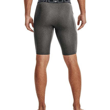Under Armour Men's Standard HeatGear Long Shorts, Carbon Heather (090)/White, XX-Large Tall