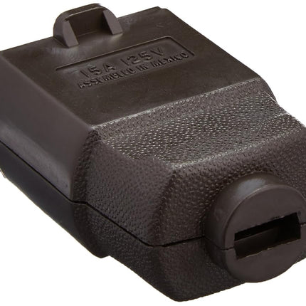 Leviton 102-P Conector de Cable para Grifo Triple Giratorio Polarizado de Hoja Recta, 125 V, 15 A, 2 Polos, 2 Cables, Sin Tamaño