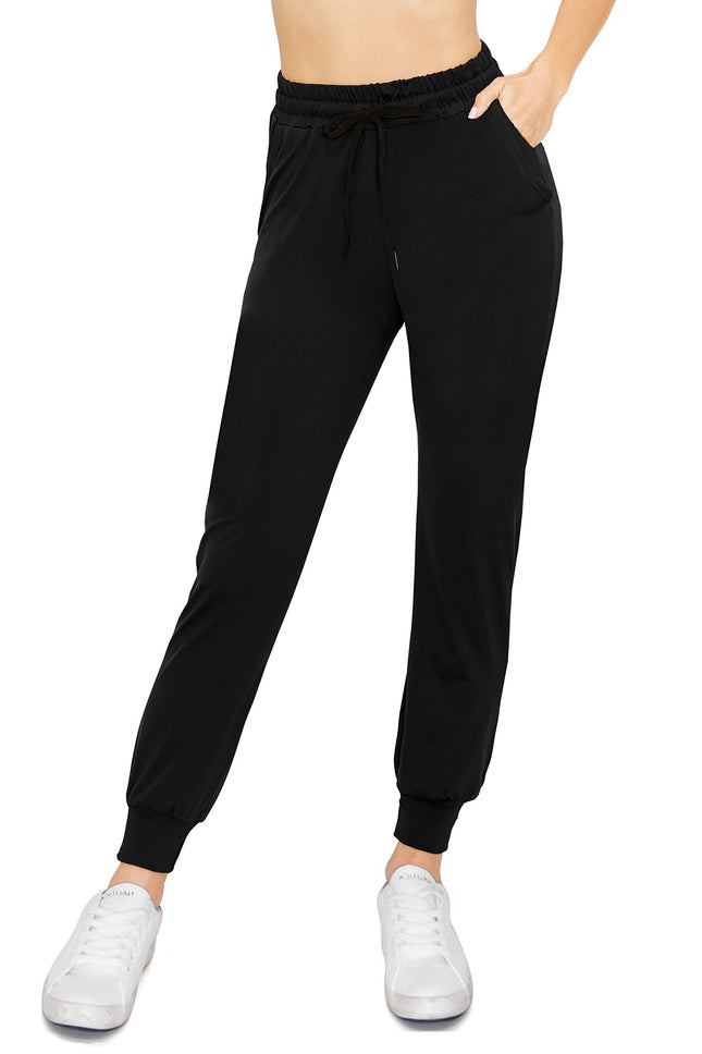 Pantalones de chándal supersuaves ALWAYS para mujer - Pantalones informales elásticos para uso diario, yoga, entrenamiento, color negro 2, talla pequeña