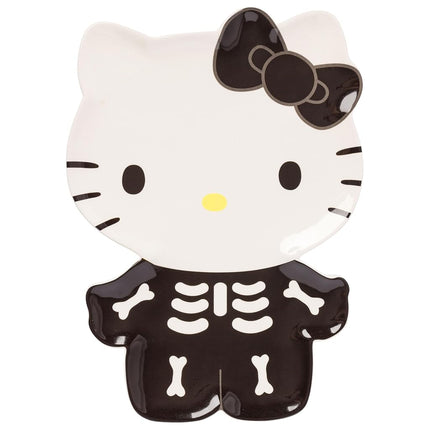 Silver Buffalo Hello Kitty Skeleton Costume Large Die Cut Ceramic Plate