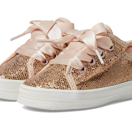 Keds Girl's Kickstart Jr. Celebrations (Toddler/Little Kid) Sneaker, Rose Gold Sparkle, 9 US Little Kid