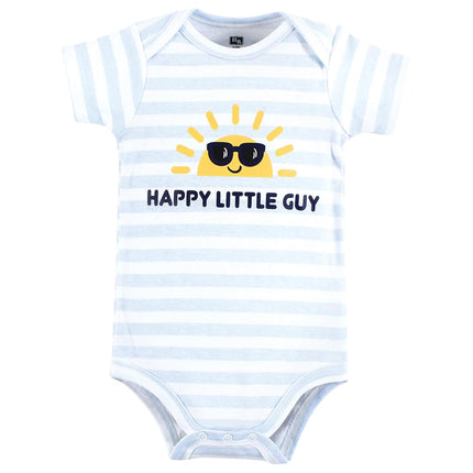 Bodies de Algodón para Bebés Unisex Hudson Baby, Happy Little Guy, 6-9 Meses