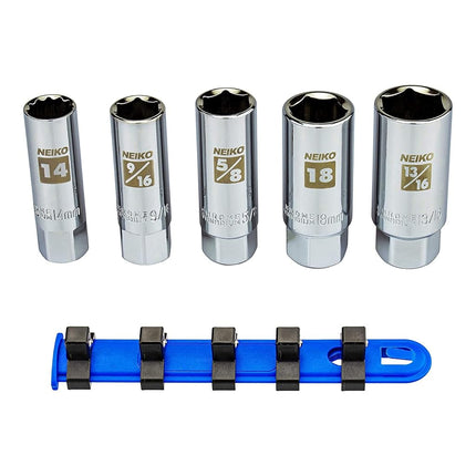 Neiko 02500A 3/8" Drive Spark Plug Socket Set, 5 P