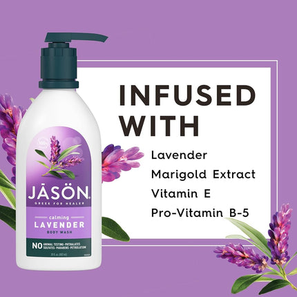 Jason Natural Cosmetics Body Wash, Lavender, 887ML