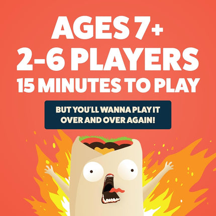 Exploding Kittens Throw Throw Burrito, 2-6 Players, Age 7+ Card Game