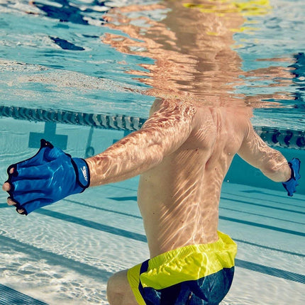 Speedo unisex adult Swim Training Fitness aquatic gloves, Royal, Large US