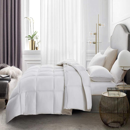 Serta Comforter, Cotton, White, King