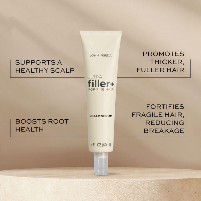 John Frieda ULTRAfiller+ Hair Density Scalp Serum for Fine Hair, Volumizing Hair Serum, Scalp Treatment for Thickening for Women and Men, 2 Oz