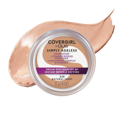 COVERGIRL & OLAY SIMPLY AGELESS FOUNDATION #215 NATURAL IVORY