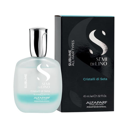 Alfaparf Milano Semi di Lino Sublime Cristalli di Seta - Hydrolyzed Wheat Proteins and Glycerin Strengthens and Hydrates - Floral Fragrance - 1.52 oz
