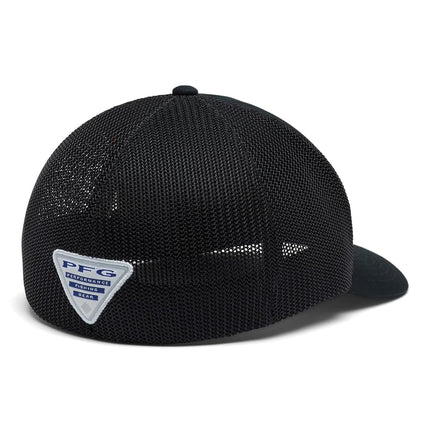 Columbia Unisex's PFG Mesh Ball Cap-High, Black/Black/Mexico Fish Flag, X-Large
