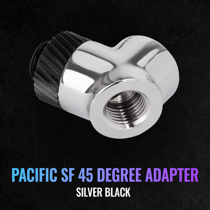 Thermaltake Adaptador Pacífico SF de 45 Grados Plateado/Negro/RLC DIY/Racores CL-W397-CU00SL-A