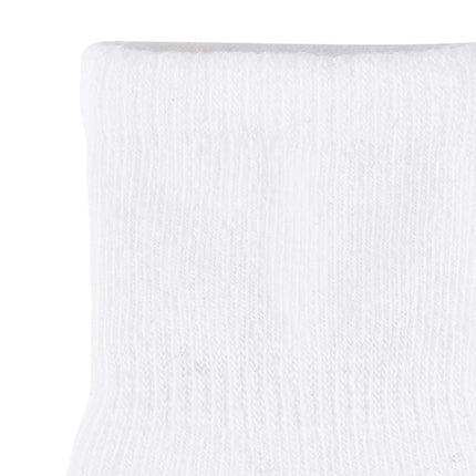 Gerber Baby Paquete de 8 Calcetines Antideslizantes de Punto Liso, Blancos, 0-6 Meses