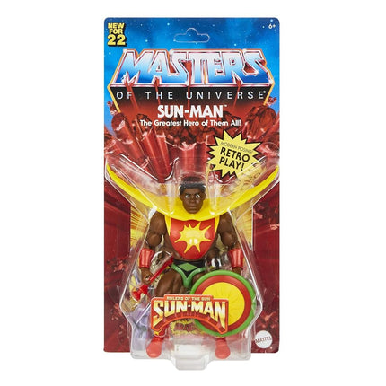 Masters of the Universe Origins Sun-Man Action Figure Battle Figures for Storytelling Play and Display, Gift for 6+ and Adult Collectors