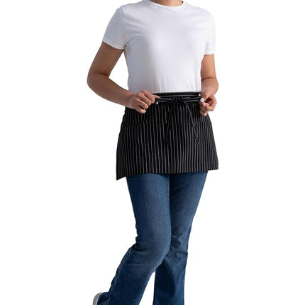 Chef Works Unisex Waitress Apron, Pinstripe, One size