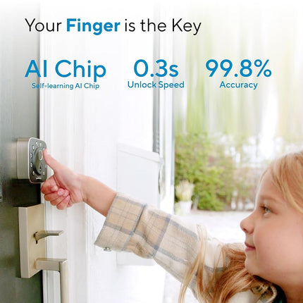 ULTRALOQ Bolt Fingerprint WiFi Smart Lock, Works with Apple Home, Siri, Alexa, 8-in-1 Keyless Entry Deadbolt Lock with Fingerprint, Keypad, App Remote Control, Auto Unlock,Easy Install, 10 Mo. Battery