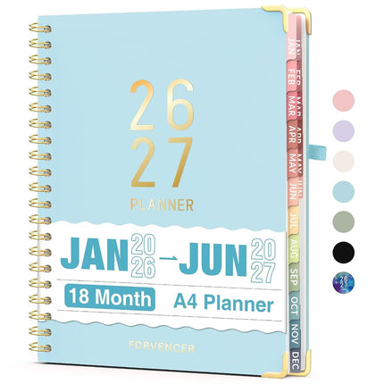 Forvencer 2025-2026 18 Month Academic Planner, 8.5