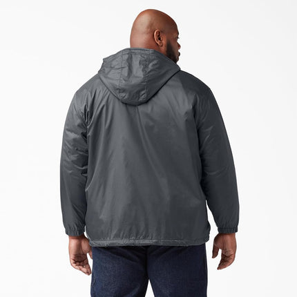 Dickies Men's Nylon Hooded Fleece, Dark Navy, L