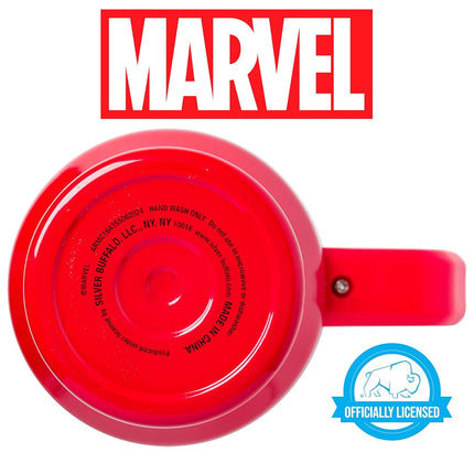 Silver Buffalo Marvel Avengers Stainless Steel Tumbler with Handle and Straw Featuring Captain America, Thor, Hulk, Iron Man, Black Widow, and Spiderman, Fits in Standard Cup Holder, 40 Ounces