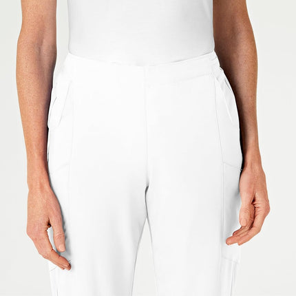 WonderWink Tall Plus Size Women's Full Elastic Pant, White, 3X-Large Tall