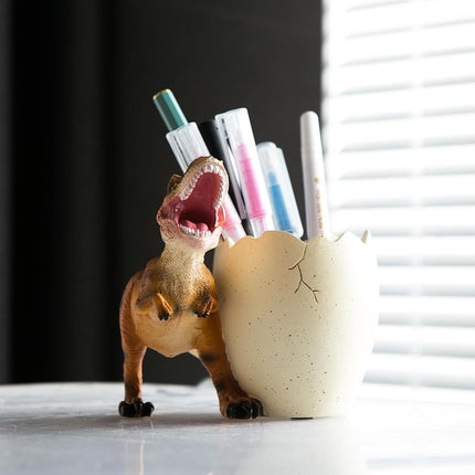 Banllis Dinosaur Pen Holder & Pencil Holder for Desk, Jurassic Park Decor