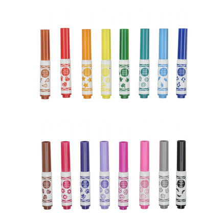 Crayola Emoji Stampers, Pip Squeaks Washable Markers, Gift for Boys & Girls, 16 Count