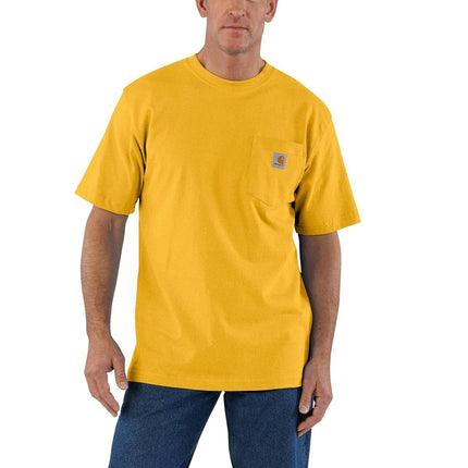 Carhartt Men's Loose Fit Heavyweight Short-sleeve Pocket T-shirt, Honeycomb Heather, XS
