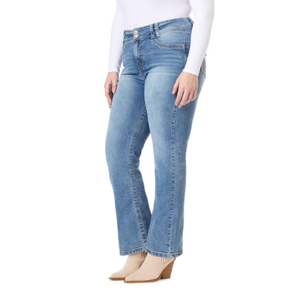 WallFlower Women's Luscious Curvy Bootcut Jeans, Andrea, 5 Shorts