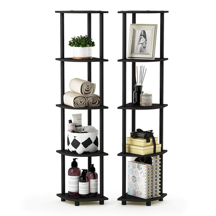 Furinno TURN-N-TUBE Set of 2, 5-Tier Corner Shelf,