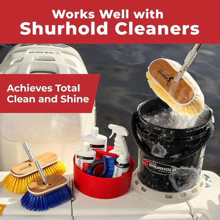 Shurhold 985 10" Deck Brush with Medium Yellow Polystyrene Bristles