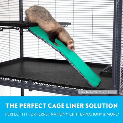 Paw Inspired Fleece Ramp Covers for Critter Nation Cage, Green, 3 Count